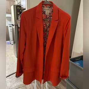 Kardashian Kollection Vibrant Orange Blazer